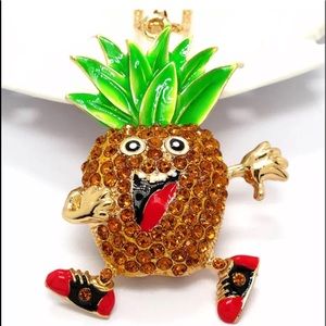 Crystal Cartoon Pineapple 🍍 Necklace